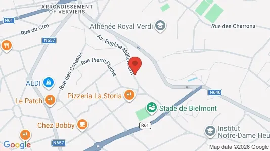 Apartments for rent i Verviers - kort over placeringen