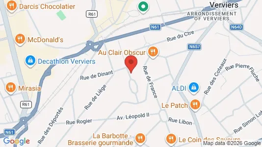 Apartments for rent i Verviers - kort over placeringen