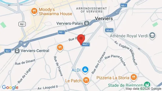 Apartments for rent i Verviers - kort over placeringen