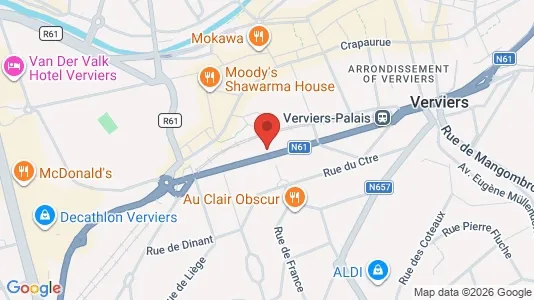 Apartments for rent i Verviers - kort over placeringen