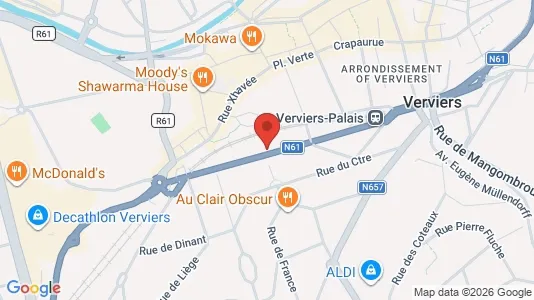 Apartments for rent i Verviers - kort over placeringen