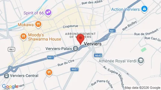 Apartments for rent i Verviers - kort over placeringen