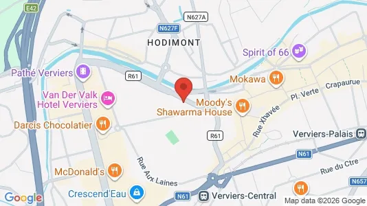 Apartments for rent i Verviers - kort over placeringen