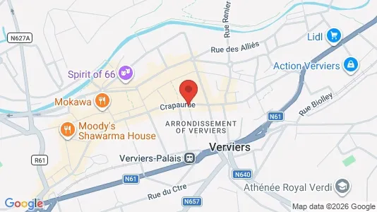 Apartments for rent i Verviers - kort over placeringen