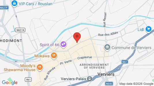 Apartments for rent i Verviers - kort over placeringen