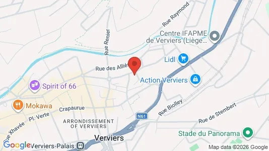 Apartments for rent i Verviers - kort over placeringen