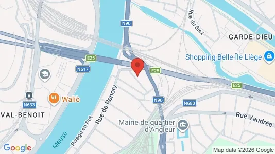 Apartments for rent i Luik - kort over placeringen