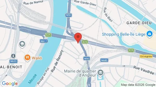 Apartments for rent i Luik - kort over placeringen