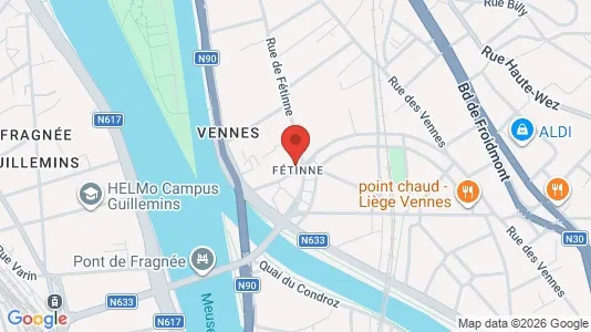 Apartments for rent i Luik - kort over placeringen