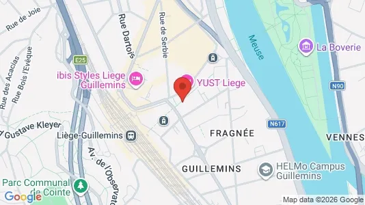 Apartments for rent i Luik - kort over placeringen