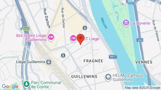 Apartments for rent i Luik - kort over placeringen