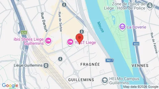 Apartments for rent i Luik - kort over placeringen