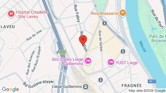 Apartments for rent i Luik - kort over placeringen