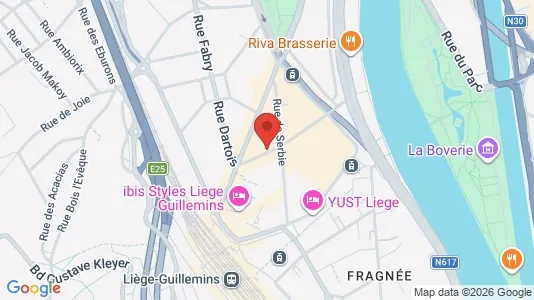Apartments for rent i Luik - kort over placeringen