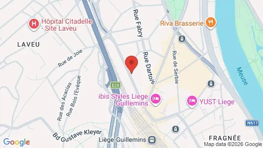 Apartments for rent i Luik - kort over placeringen