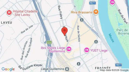 Apartments for rent i Luik - kort over placeringen