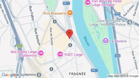 Apartments for rent i Luik - kort over placeringen