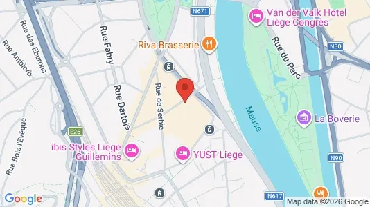 Apartments for rent i Luik - kort over placeringen