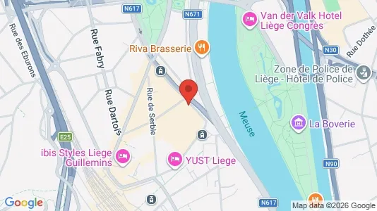 Apartments for rent i Luik - kort over placeringen