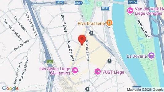 Apartments for rent i Luik - kort over placeringen