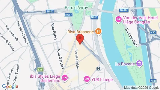 Apartments for rent i Luik - kort over placeringen