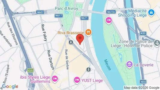 Apartments for rent i Luik - kort over placeringen