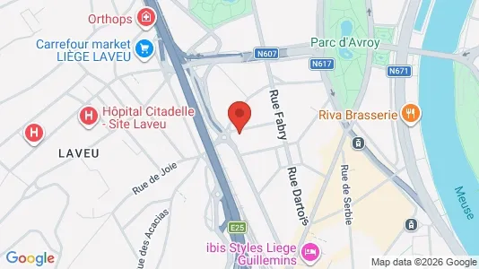 Apartments for rent i Luik - kort over placeringen