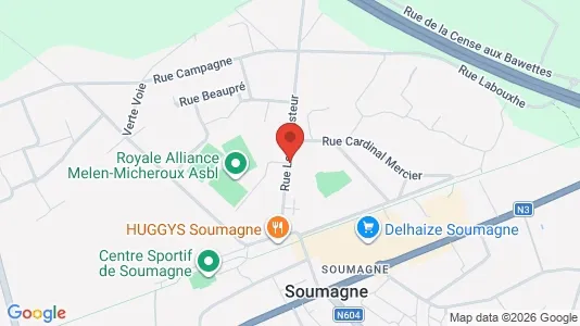Apartments for rent i Soumagne - kort over placeringen