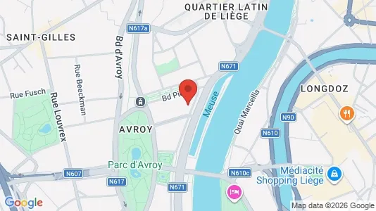 Apartments for rent i Luik - kort over placeringen