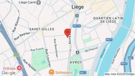 Apartments for rent i Luik - kort over placeringen
