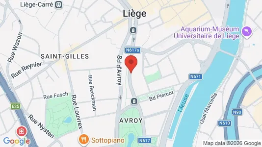 Apartments for rent i Luik - kort over placeringen