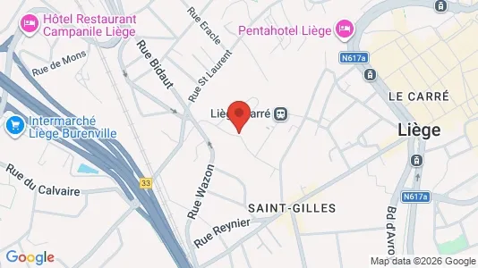 Apartments for rent i Luik - kort over placeringen