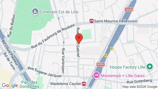Apartments for rent i Lille - kort over placeringen