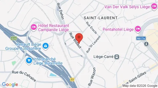 Apartments for rent i Luik - kort over placeringen