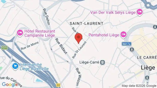 Apartments for rent i Luik - kort over placeringen