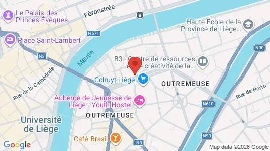 Apartments for rent i Luik - kort over placeringen