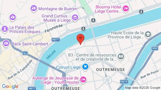 Apartments for rent i Luik - kort over placeringen