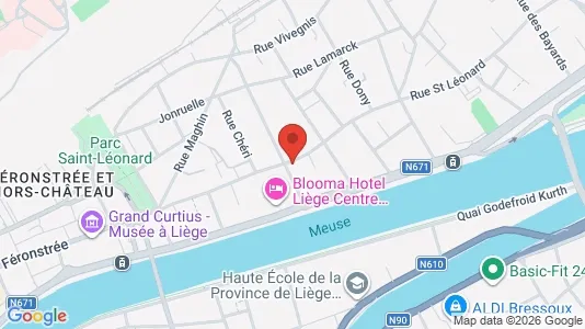 Apartments for rent i Luik - kort over placeringen