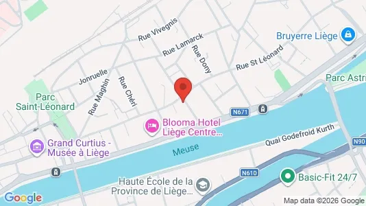 Apartments for rent i Luik - kort over placeringen