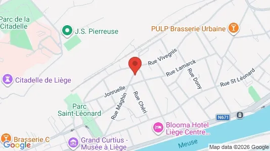 Apartments for rent i Luik - kort over placeringen