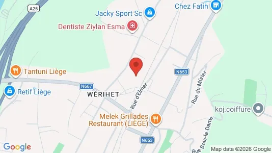 Apartments for rent i Luik - kort over placeringen