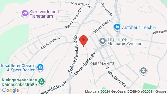 Apartments for rent i Zwickau - kort over placeringen
