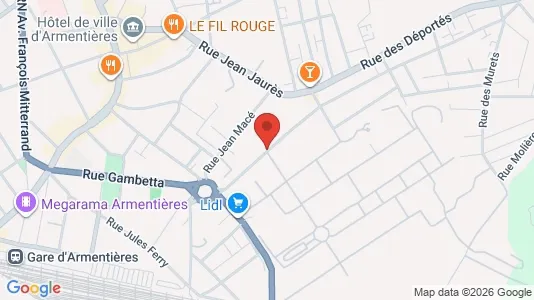 Apartments for rent i Lille - kort over placeringen