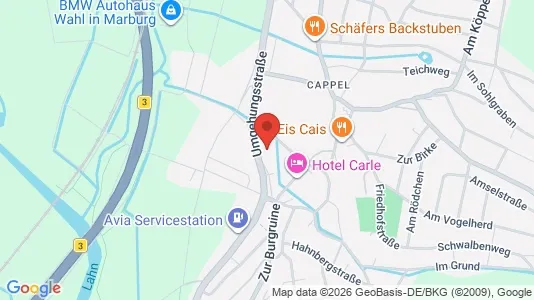 Apartments for rent i Marburg-Biedenkopf - kort over placeringen