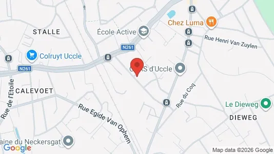 Apartments for rent i Brussels Ukkel - kort over placeringen