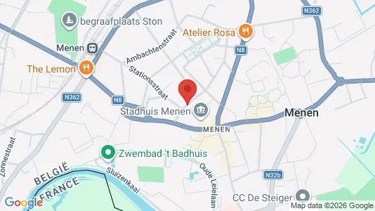 Apartments for rent i Menen - kort over placeringen