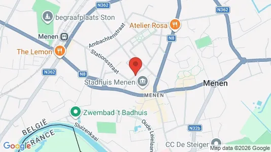 Apartments for rent i Menen - kort over placeringen
