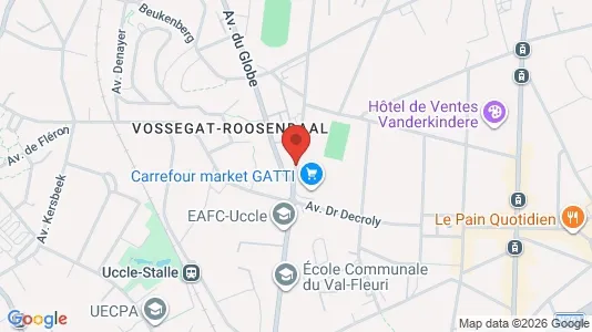 Apartments for rent i Brussels Ukkel - kort over placeringen