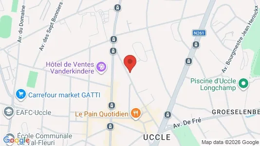 Apartments for rent i Brussels Ukkel - kort over placeringen