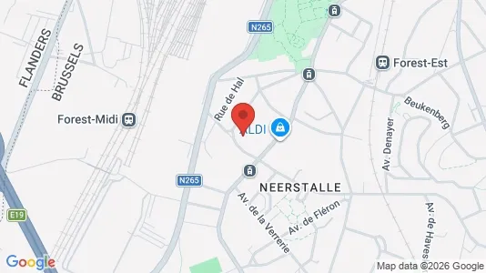 Apartments for rent i Brussels Vorst - kort over placeringen
